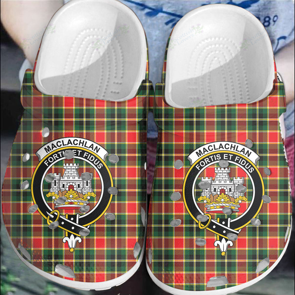 Clan MacLachlan Hunting Modern Tartan Crest Clogs Classic PQ33 MacLachlan Hunting Modern Tartan Tartan Today   