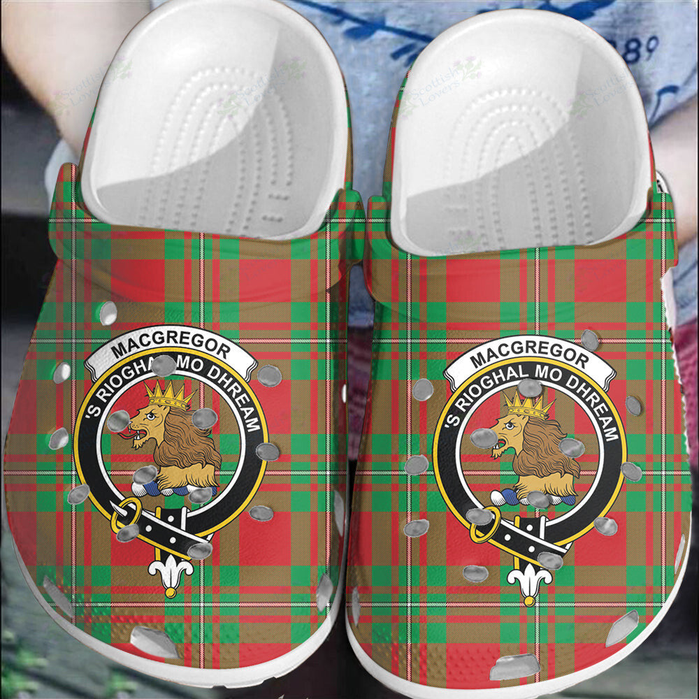 Clan MacGregor Modern Tartan Crest Clogs Classic DK25 MacGregor Modern Tartan Tartan Today   
