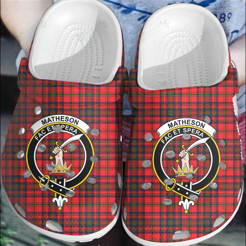 Clan Matheson Modern Tartan Crest Clogs Classic LB96 Matheson Modern Tartan Tartan Today   