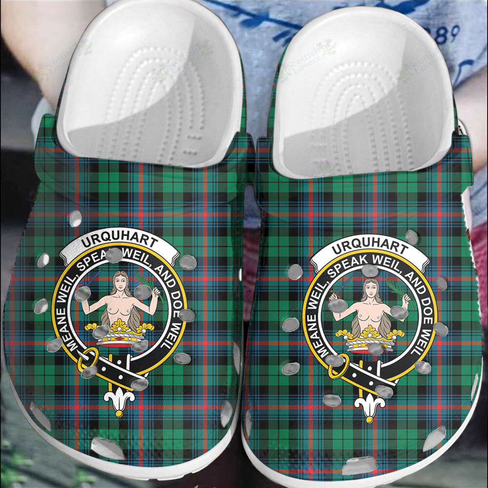 Clan Urquhart Broad Red Ancient Tartan Crest Clogs Classic JN76 Urquhart Broad Red Ancient Tartan Tartan Today   