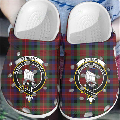 Clan Tennant Tartan Crest Clogs Classic WQ87