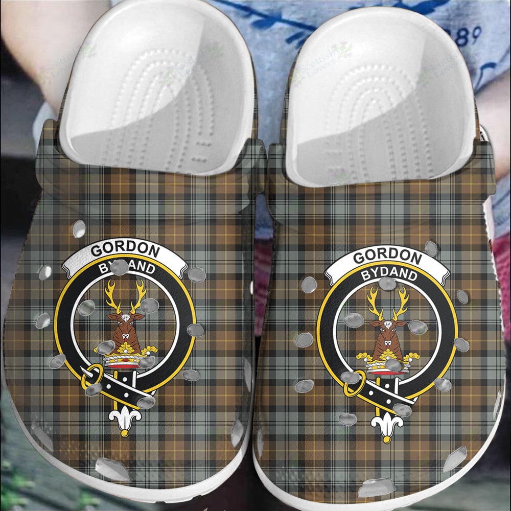 Clan Gordon Weathered Tartan Crest Clogs Classic OJ91 Gordon Weathered Tartan Tartan Today   