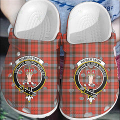 Clan Robertson Weathered Tartan Crest Clogs Classic NU45 Robertson Weathered Tartan Tartan Today   