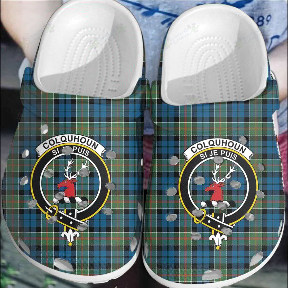Clan Colquhoun Ancient Tartan Crest Clogs Classic PZ26 Colquhoun Ancient Tartan Tartan Today   