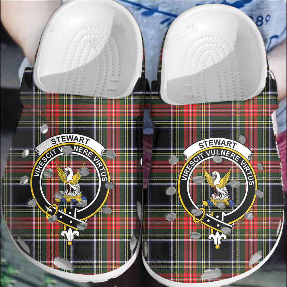 Clan Stewart Black Tartan Crest Clogs Classic NR19 Stewart Black Tartan Tartan Today   