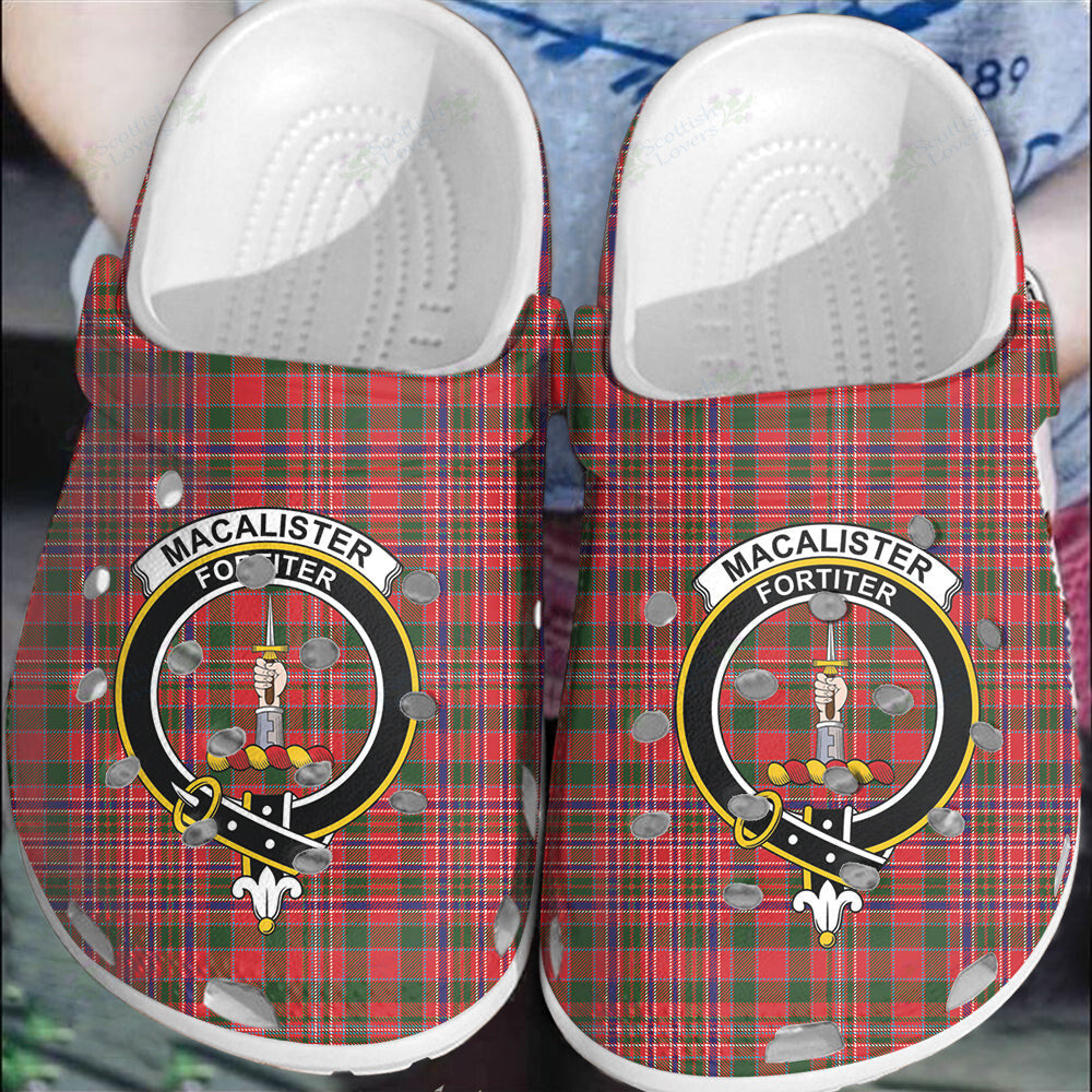 Clan MacAlister Modern Tartan Crest Clogs Classic CR76 MacAlister Modern Tartan Tartan Today   