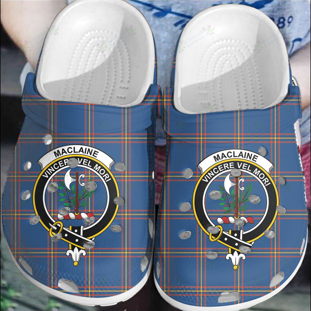 Clan MacLaine of Loch Buie Tartan Crest Clogs Classic DC16 MacLaine of Loch Buie Tartan Tartan Today   
