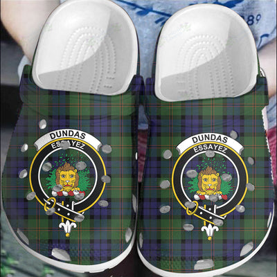 Clan Dundas Modern 02 Tartan Crest Clogs Classic