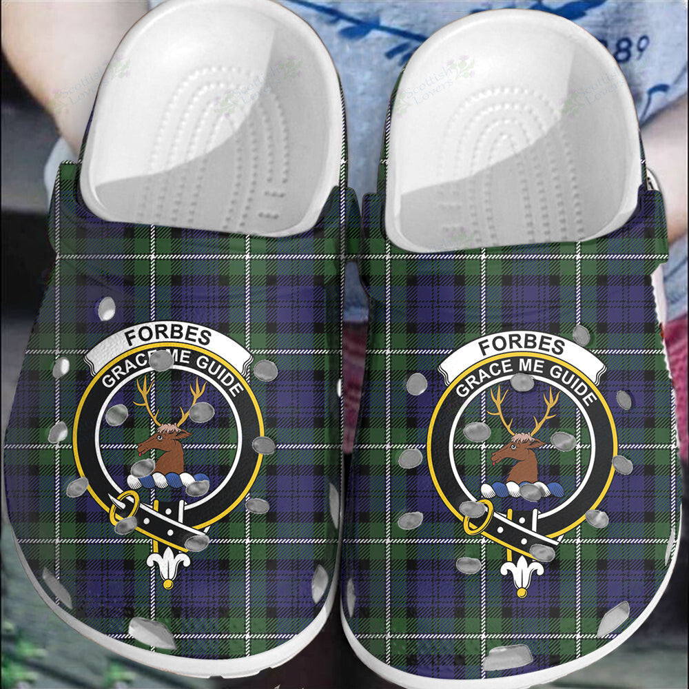 Clan Forbes Modern Tartan Crest Clogs Classic DR40 Forbes Modern Tartan Tartan Today   