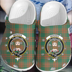Clan Menzies Green Ancient Tartan Crest Clogs Classic PC44 Menzies Green Ancient Tartan Tartan Today   