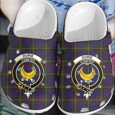 Clan Durie Tartan Crest Clogs Classic