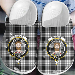 Clan Menzies Black & White Modern Tartan Crest Clogs Classic XI17 Menzies Black & White Modern Tartan Tartan Today   