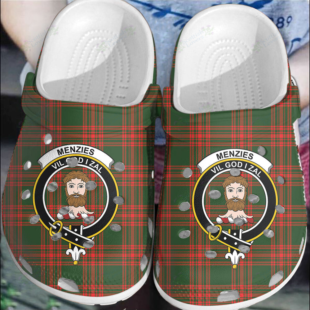 Clan Menzies Green Modern Tartan Crest Clogs Classic EY68 Menzies Green Modern Tartan Tartan Today   