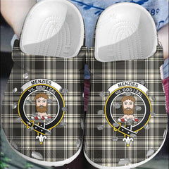 Clan Menzies Black & White Ancient Tartan Crest Clogs Classic ZI12 Menzies Black & White Ancient Tartan Tartan Today   