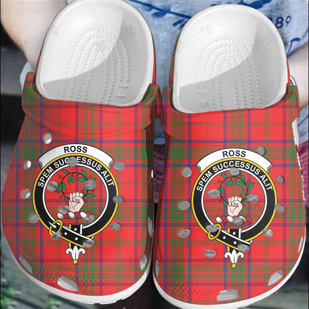 Clan Ross Modern Tartan Crest Clogs Classic FW37 Ross Modern Tartan Tartan Today   