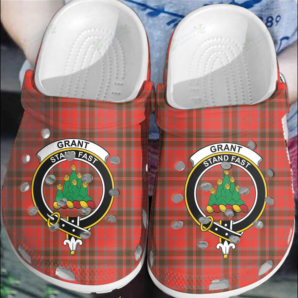 Clan Grant Weathered Tartan Crest Clogs Classic QJ18 Grant Weathered Tartan Tartan Today   