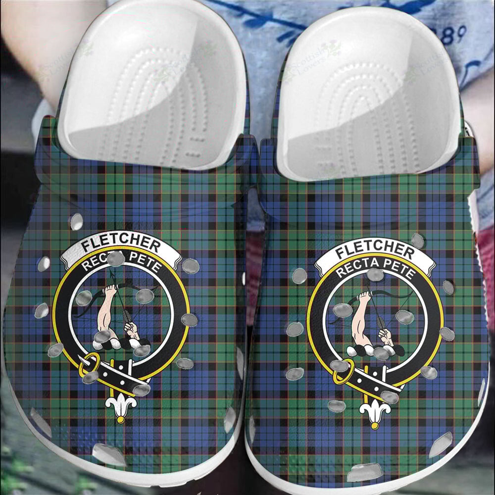 Clan Fletcher Ancient Tartan Crest Clogs Classic DC39 Fletcher Ancient Tartan Tartan Today   