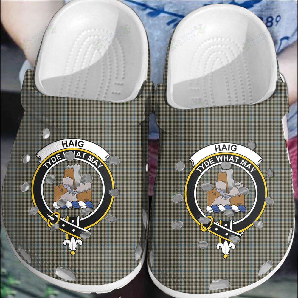 Clan Haig Check Tartan Crest Clogs Classic VO86 Haig Check Tartan Tartan Today   