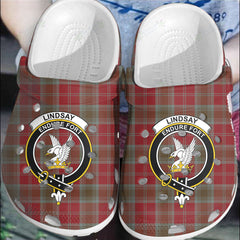 Clan Lindsay Weathered Tartan Crest Clogs Classic VM76 Lindsay Weathered Tartan Tartan Today   