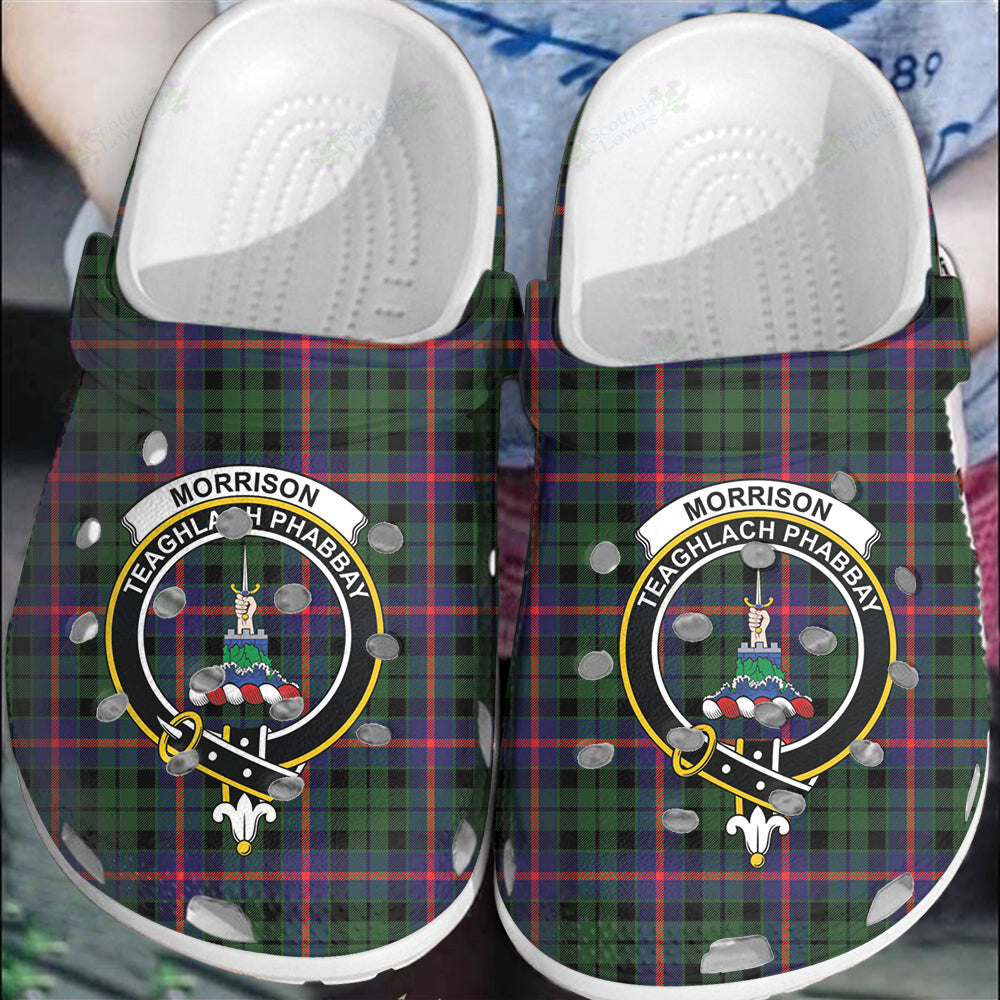 Clan Morrison Modern Tartan Crest Clogs Classic GW66 Morrison Modern Tartan Tartan Today   