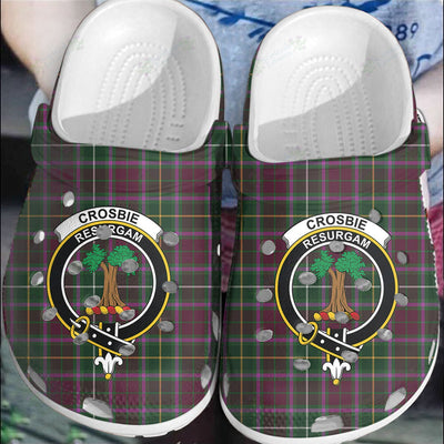 Clan Crosbie Tartan Crest Clogs Classic