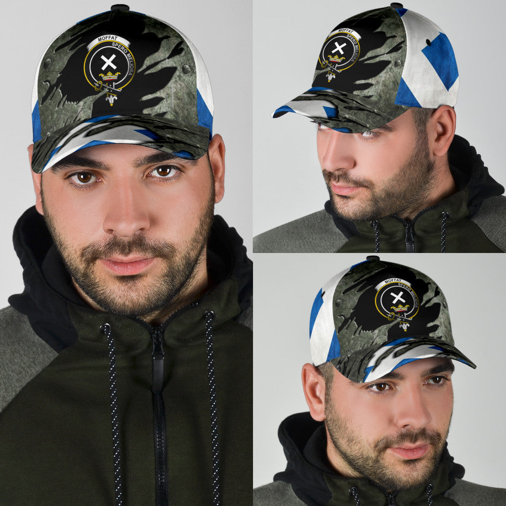 Clan Moffat Tartan Crest Classic Cap RA41 Moffat Tartan PNKGr   