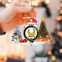 Clan Durie Crest Tartan Acrylic Christmas Ornament QP25 Durie Tartan Tartan Christmas   