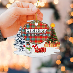 Clan Chattan "Merry Christmas" Tartan Acrylic Ornament NB10 Chattan Tartan Tartan Christmas   