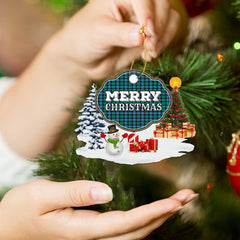 Clan Galbraith Ancient "Merry Christmas" Tartan Acrylic Ornament LM77 Galbraith Ancient Tartan Tartan Christmas   