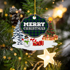 Clan Keith Modern "Merry Christmas" Tartan Acrylic Ornament AN24 Keith Modern Tartan Tartan Christmas   