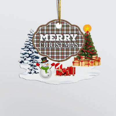 Clan Stewart Dress Modern "Merry Christmas" Tartan Acrylic Ornament