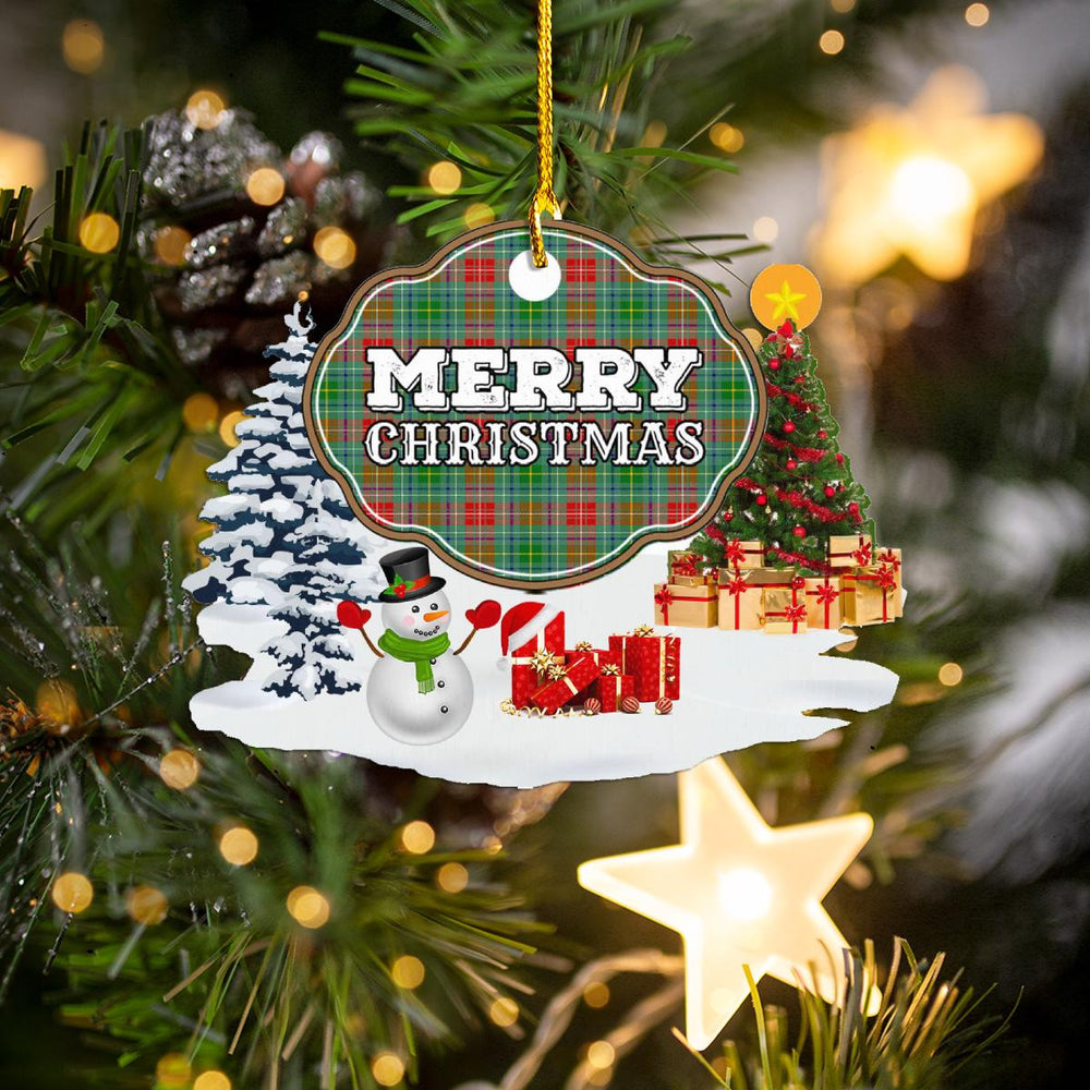 Clan Muirhead "Merry Christmas" Tartan Acrylic Ornament OS84 Muirhead Tartan Tartan Christmas   