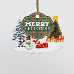 Clan Muirhead "Merry Christmas" Tartan Acrylic Ornament OS84 Muirhead Tartan Tartan Christmas   