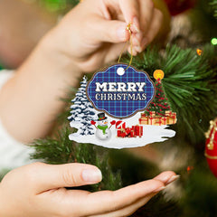 Clan Kirkcaldy "Merry Christmas" Tartan Acrylic Ornament VJ36 Kirkcaldy Tartan Tartan Christmas   