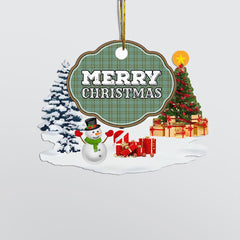 Clan Kelly Dress "Merry Christmas" Tartan Acrylic Ornament KG61 Kelly Dress Tartan Tartan Christmas   