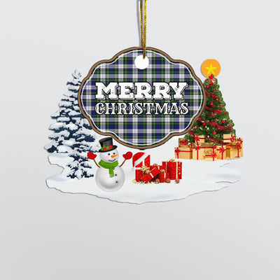 Clan Gordon Dress Modern "Merry Christmas" Tartan Acrylic Ornament