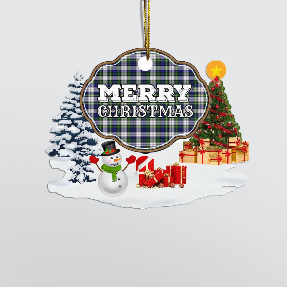 Clan Gordon Dress Modern "Merry Christmas" Tartan Acrylic Ornament MT50 Gordon Dress Modern Tartan Tartan Christmas   