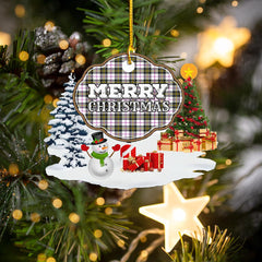 Clan MacPherson Dress Modern "Merry Christmas" Tartan Acrylic Ornament BJ72 MacPherson Dress Modern Tartan Tartan Christmas   