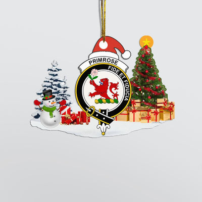 Clan Primrose Crest Tartan Acrylic Christmas Ornament YY79