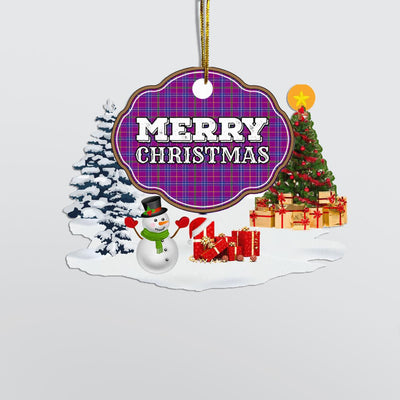Clan Jackson "Merry Christmas" Tartan Acrylic Ornament