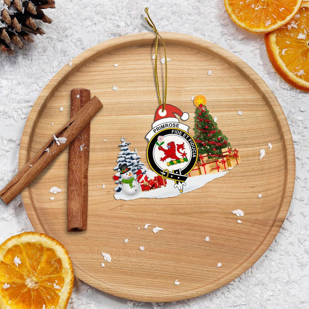 Clan Primrose Crest Tartan Acrylic Christmas Ornament YY79 Primrose Tartan Tartan Christmas   