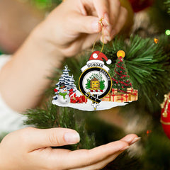 Clan Dundas Crest Tartan Acrylic Christmas Ornament MU18 Dundas Tartan Tartan Christmas   