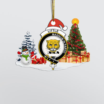 Clan Little Crest Tartan Acrylic Christmas Ornament UA17