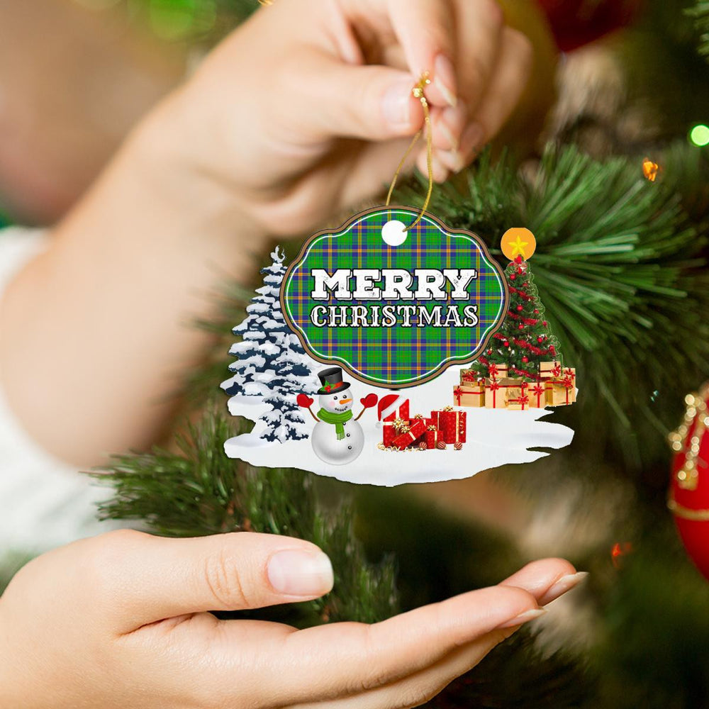 Clan New Mexico "Merry Christmas" Tartan Acrylic Ornament WO48 New Mexico Tartan Tartan Christmas   