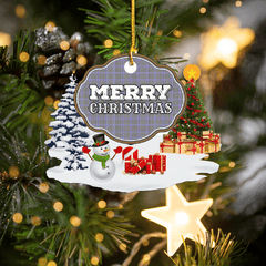 Clan Sir Walter Scott "Merry Christmas" Tartan Acrylic Ornament QJ80 Sir Walter Scott Tartan Tartan Christmas   