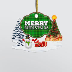 Clan Galloway District "Merry Christmas" Tartan Acrylic Ornament FY50 Galloway District Tartan Tartan Christmas   