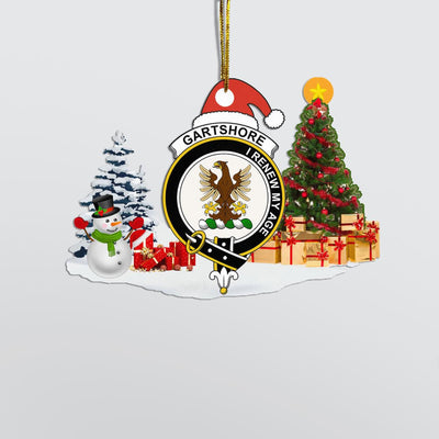 Clan Gartshore Crest Tartan Acrylic Christmas Ornament EH82