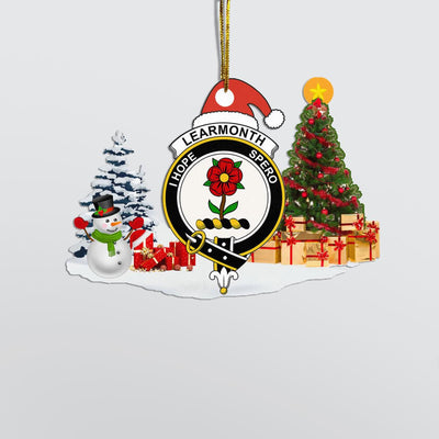 Clan Learmonth Crest Tartan Acrylic Christmas Ornament IX89