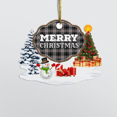 Clan Moffat Modern "Merry Christmas" Tartan Acrylic Ornament VZ63 Moffat Modern Tartan Tartan Christmas   