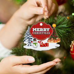 Clan MacNab Modern "Merry Christmas" Tartan Acrylic Ornament NQ76 MacNab Modern Tartan Tartan Christmas   